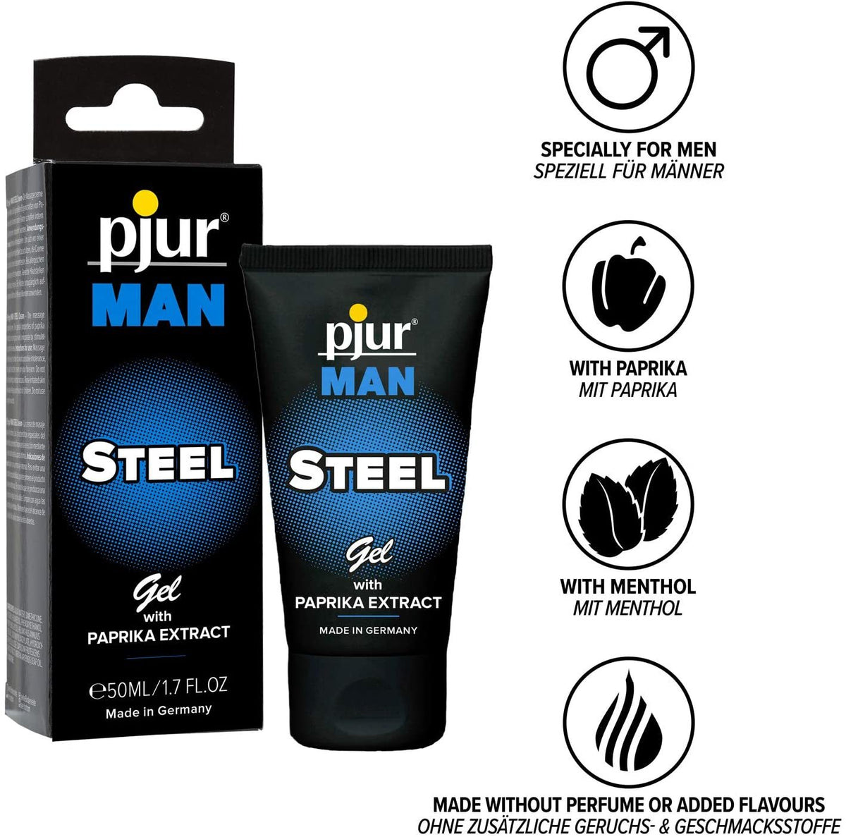 pjur｜MAN STEEL Gel 鋼鐵英雄男性活力保養凝膠