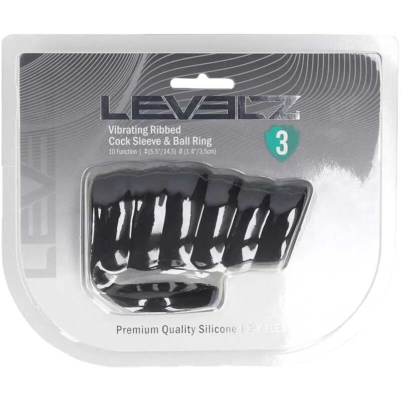 Levelz 震動螺紋陰莖套連睪丸環