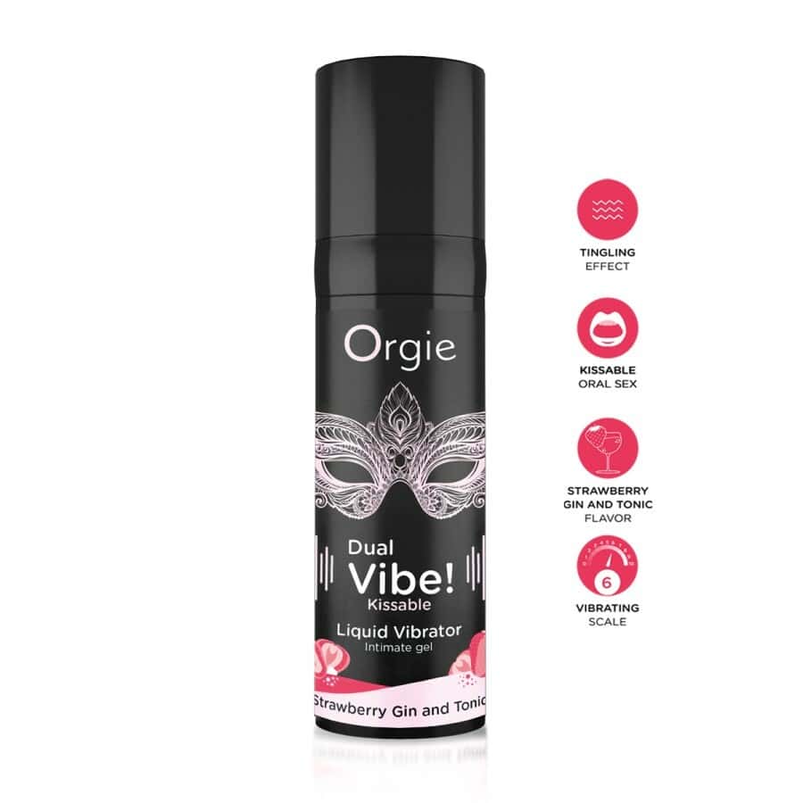 Orgie｜草莓琴湯尼味酥麻震感口交高潮液 Dual Vibe! 經典雞尾酒口味系列｜15ml