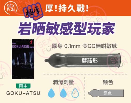 岡本 Okamoto New Goku-Usu (新極薄) 持久型安全套 / 12片裝