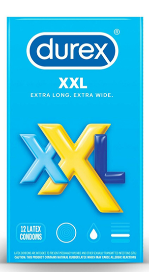 杜蕾斯 Durex XXL 超寬巨龍安全套 (12片裝)