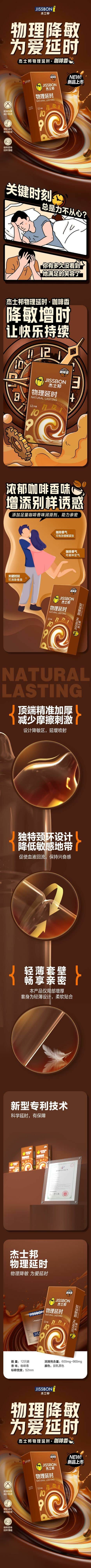 🇦🇺 杰士邦物理延時咖啡香安全套 - 12片