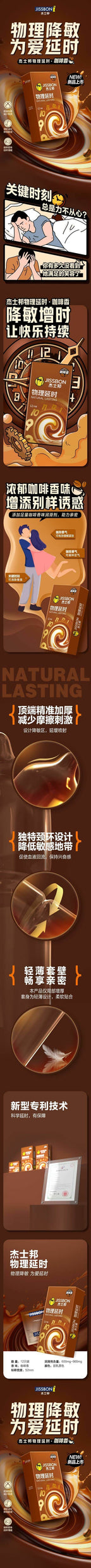 🇦🇺 杰士邦物理延時咖啡香安全套 - 12片