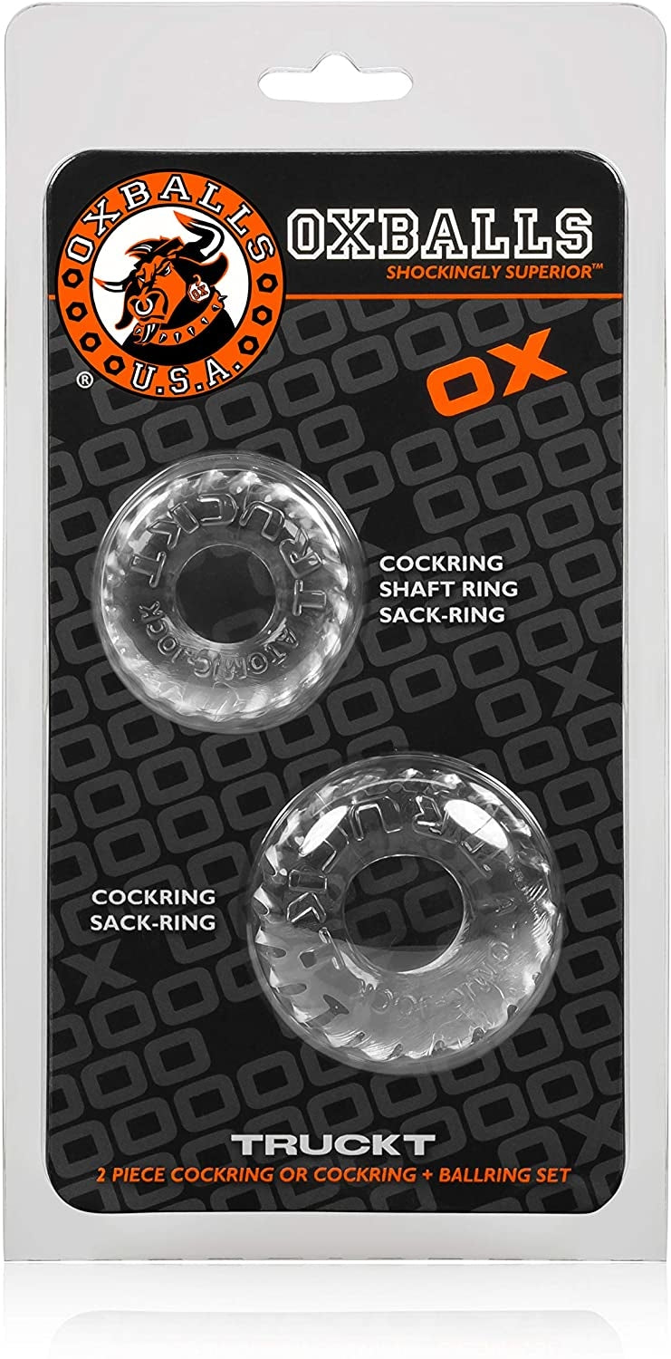 Oxballs Tire Ring 彈性車軚型鎖精環（黑色透明2件裝）