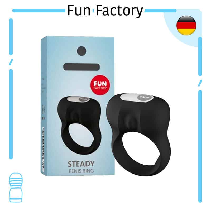 德國 Fun Factory Steady 情侶共震鎖精持久環 (黑色)