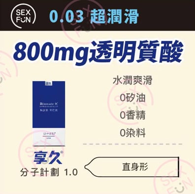 享久 (Enchant) 分子計劃 1.0系列 超薄水潤安全套