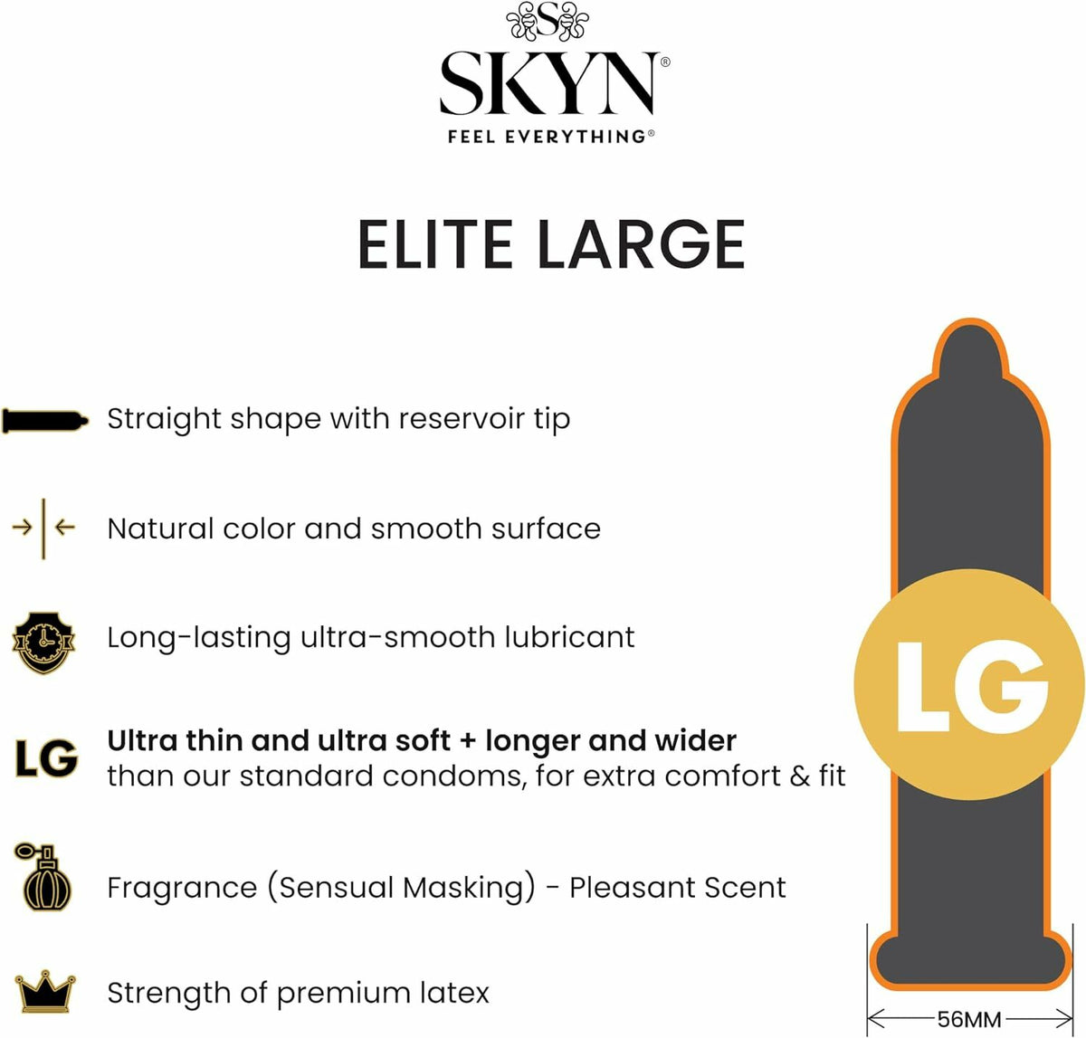 SKYN Large 大碼非乳膠安全套 / 36mm / 12片裝