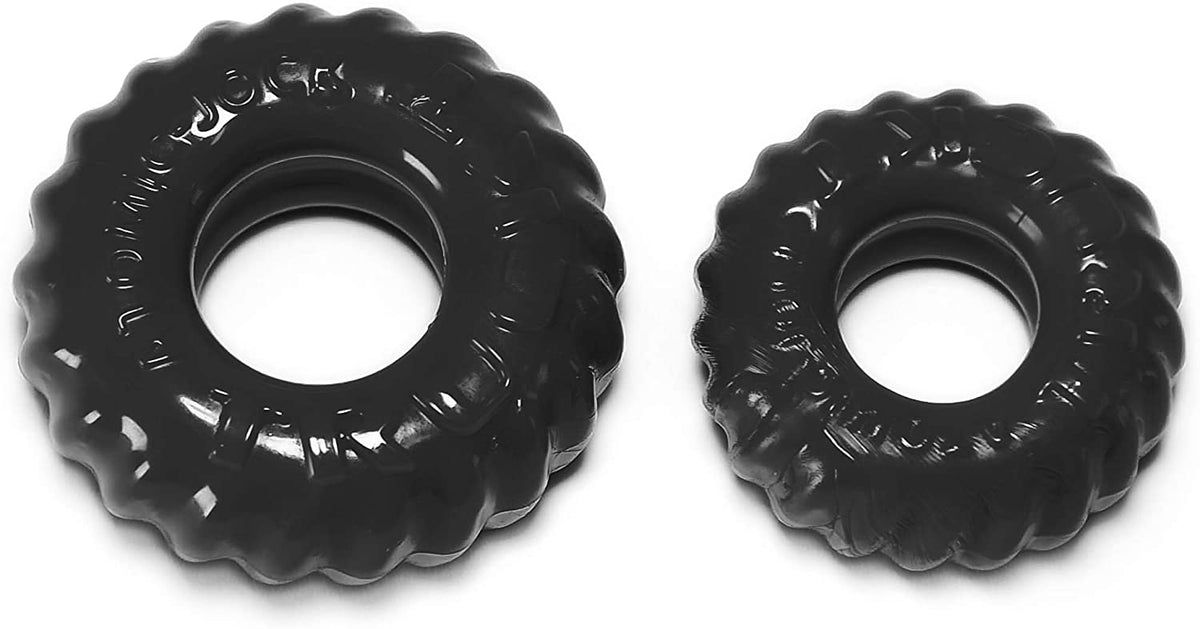 Oxballs Tire Ring 彈性車軚型鎖精環（黑色透明2件裝）