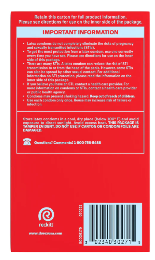 Durex 超薄乳膠提升刺激感安全套 - 12片