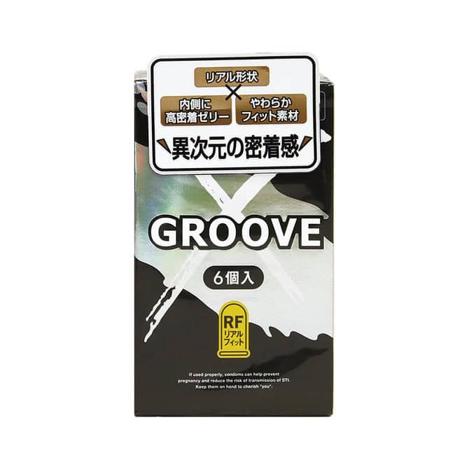 岡本 Okamoto Groove X 雙潤滑超貼合安全套（6片裝）