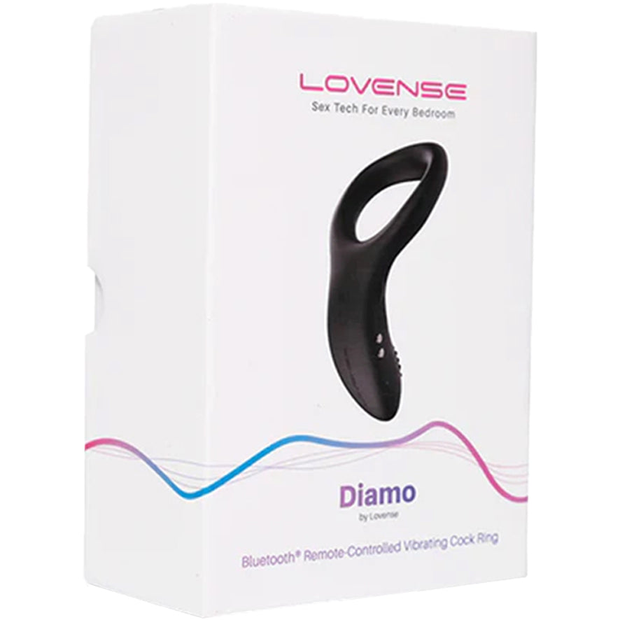 Lovense Diamo｜智能高彈力情侶共震鎖精圈 遙控震動穿戴式男用環｜1件裝