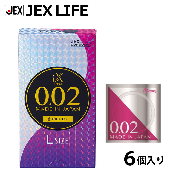 JEX iX (i-X) 0.02 大碼超薄傳熱安全套 (L Size) 6片裝