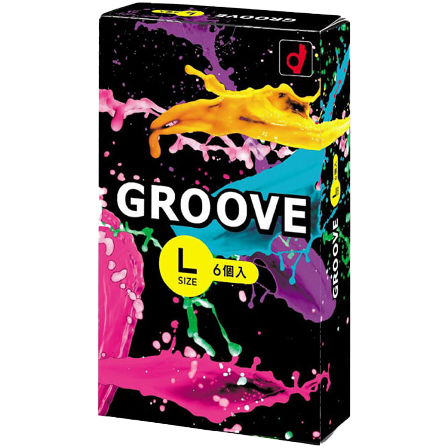 岡本 Okamoto GROOVE 雙層潤滑貼合大碼安全套（L加大碼）6片裝