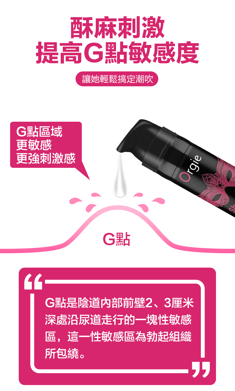 Orgie ｜ She Spot G點高潮震震冰火熱感液 ｜ 15ml