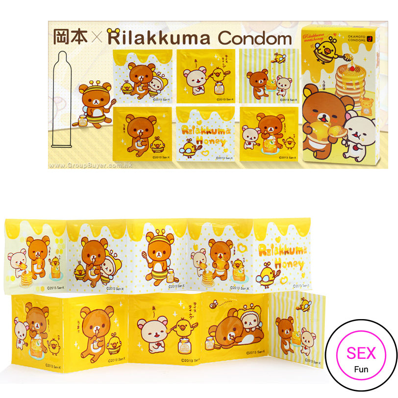 岡本 Okamoto 鬆弛熊 Rilakkuma 溫感型安全套 (10片裝)