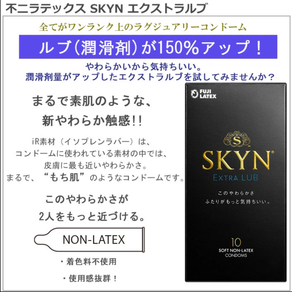 SKYN Extra Lubricated 特多潤滑透薄非乳膠安全套（10片裝）