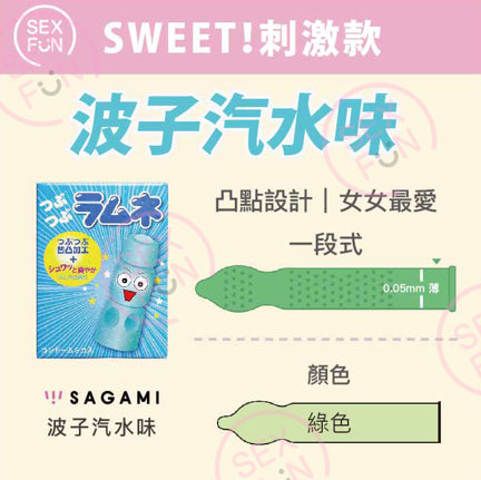 相模 Sagami 波子汽水乳膠安全套 / 36mm / 5片裝