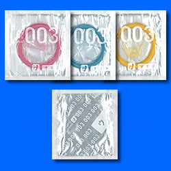 岡本 Okamoto 0.03mm 貼身超薄三色裝安全套 - 12片裝