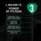 Levelz 震動螺紋陰莖套連睪丸環