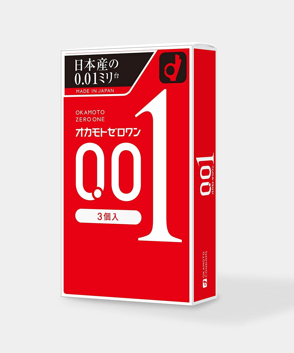 岡本 Okamoto 0.01mm 水系聚氨酯極限纖薄安全套 / 3片裝